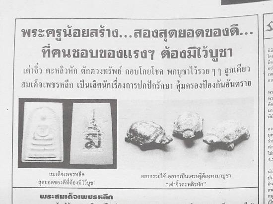 ✨ Fortunate Protector – Miniature Turtle Amulet by Phra Kru Noi for Wealth, Luck & Spiritual Defense