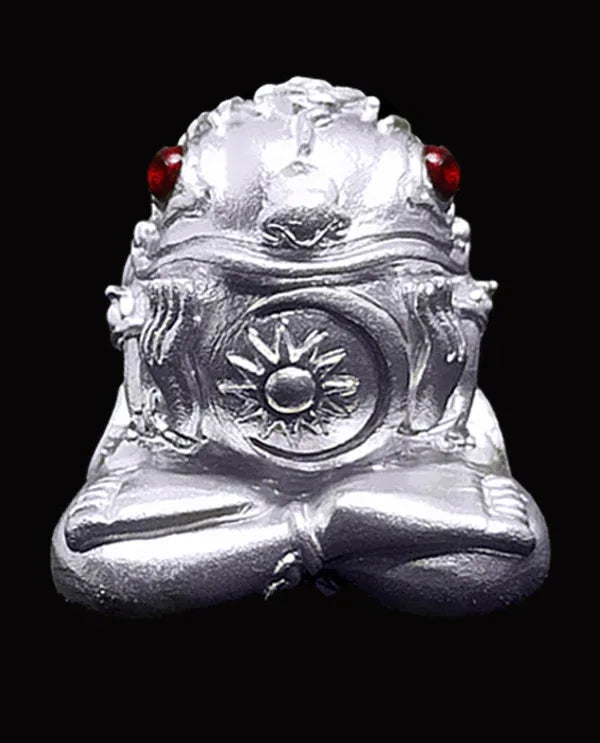 Miniature Iron Frog Amulet for Supreme Luck and Protection - Blessed Ancestral Wisdom from Doi Chom Wa by Master Chao Sa U Wijing Ta Default Title