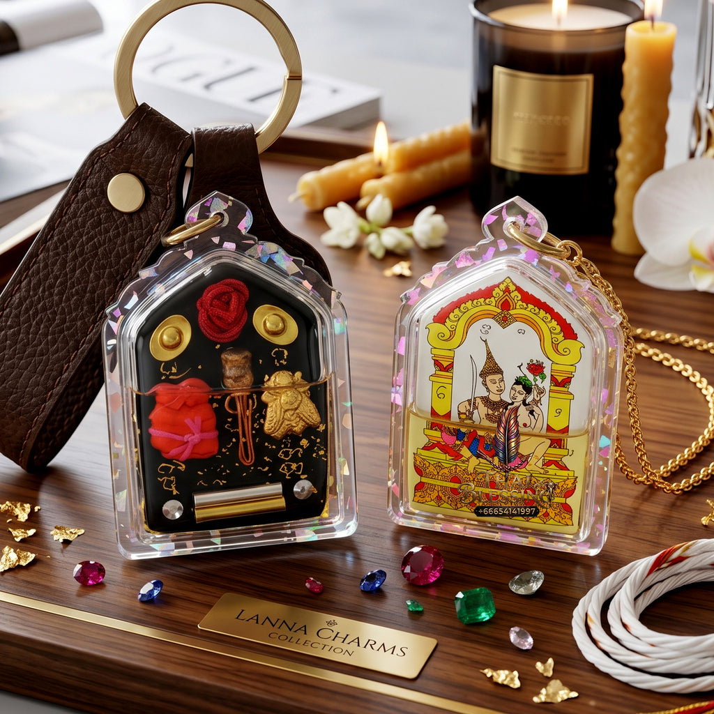 ✨👑🔮 Authentic Thai Amulet Astral Luminance Induction Node - Khruba Nong White Locket Phet Phayathorn Charm Oil, 2025 Wiang Haeng Series