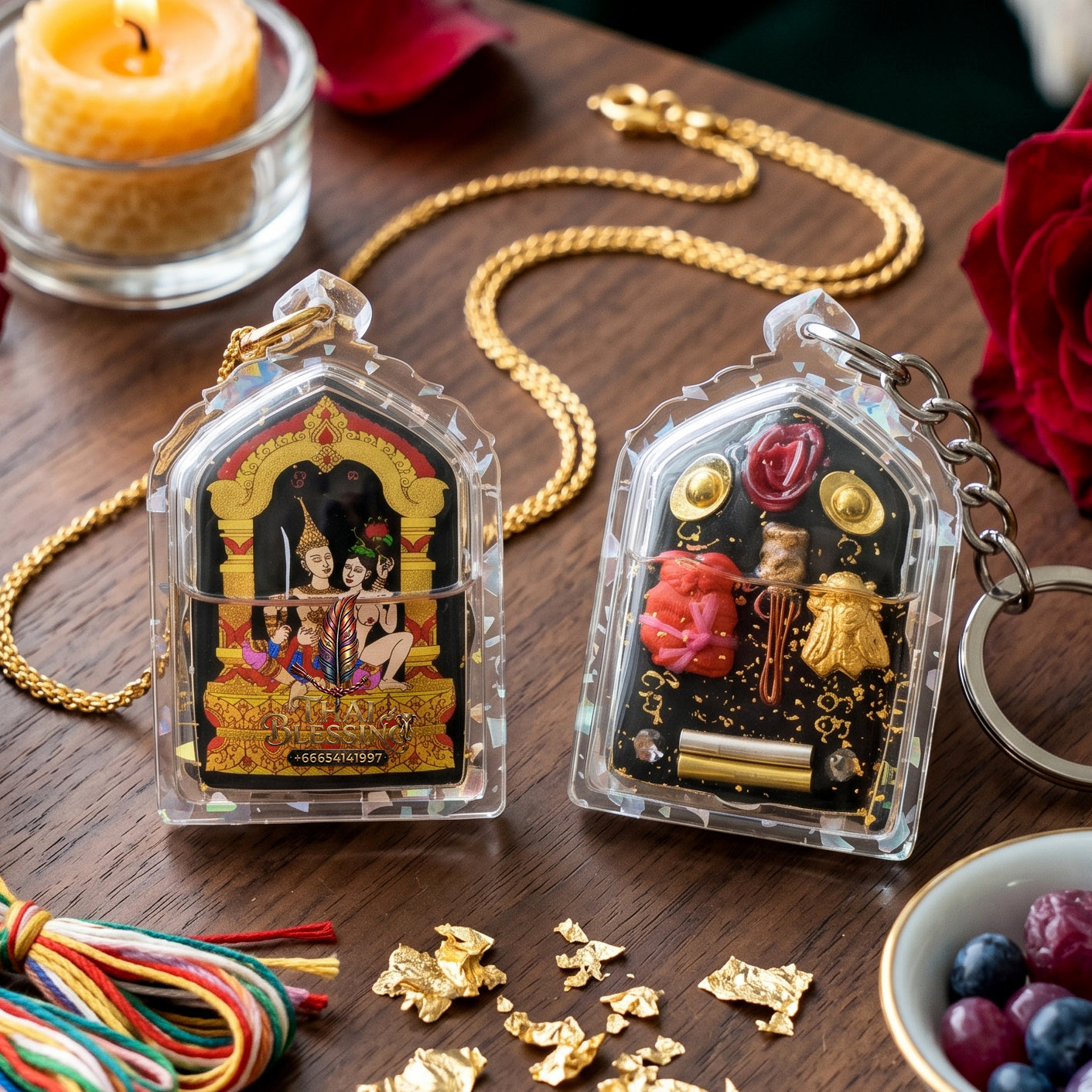 ✨👑🔮 Authentic Thai Amulet Astral Magnetism Induction Node - Khruba Nong Black Locket Phet Phayathorn Charm Oil, 2025 Wiang Haeng Series