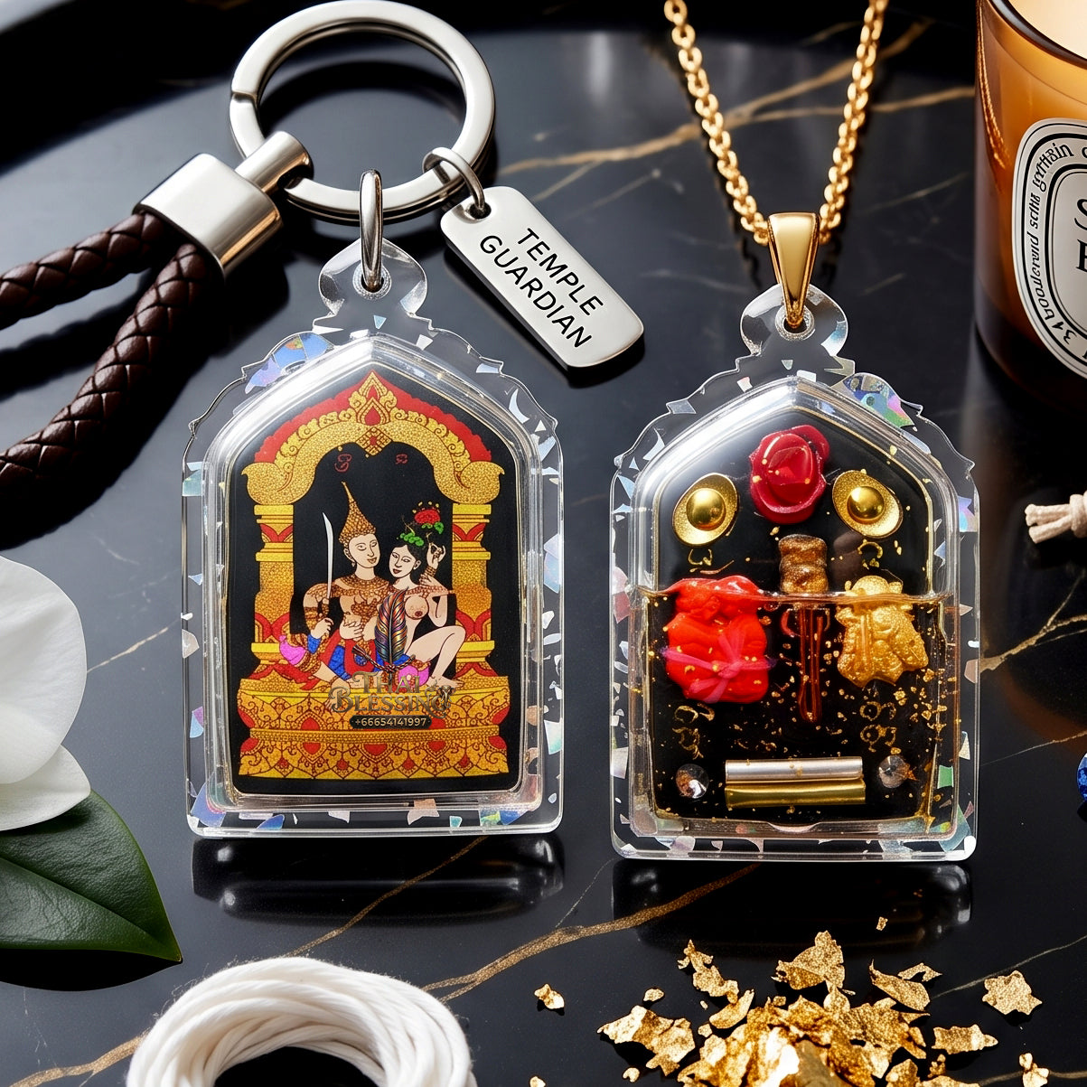 ✨👑🔮 Authentic Thai Amulet Astral Magnetism Induction Node - Khruba Nong Black Locket Phet Phayathorn Charm Oil, 2025 Wiang Haeng Series