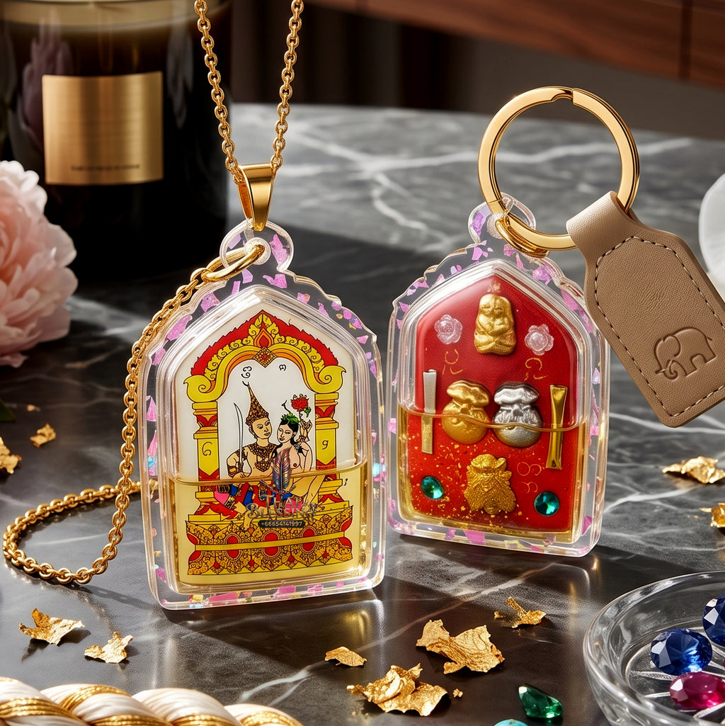 ✨👑🔮 Authentic Thai Amulet Astral Luminance Induction Node - Khruba Nong White Locket Phet Phayathorn Charm Oil, 2025 Wiang Haeng Series