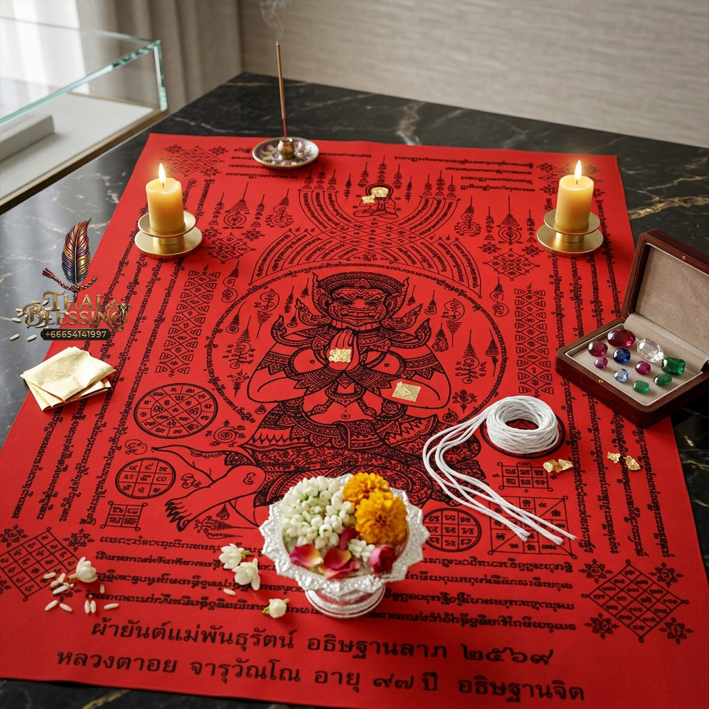✨👑🌊 Sacred Empress Sovereign of Omnidirectional Inbound Assets Ynt Cloth - Luang Ta Or 2026 Jindamanee Master Setup (60x80 cm), Ultimate Revenue Velocity & Market Domain Defense Shield