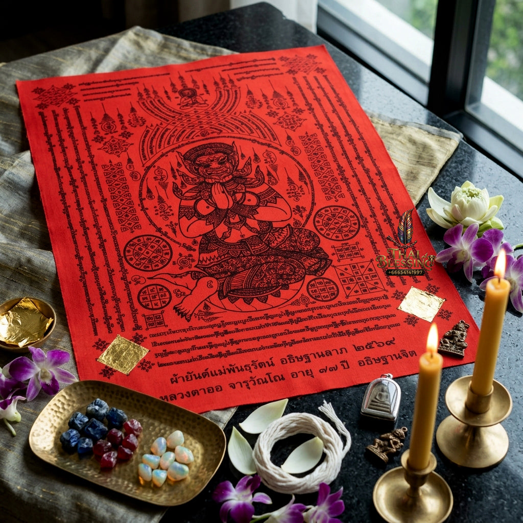 ✨👑🌊 Sacred Empress Sovereign of Omnidirectional Inbound Assets Ynt Cloth - Luang Ta Or 2026 Jindamanee Master Setup (60x80 cm), Ultimate Revenue Velocity & Market Domain Defense Shield