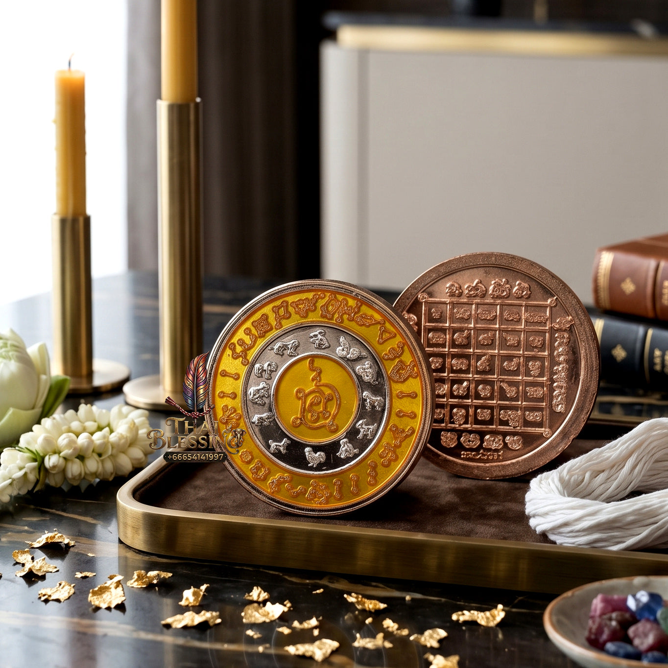 ✨👑🌌 Sacred Celestial Zodiac Alignment Coin - Luang Phor Wan 2019 Maha Choke Wealth Edition, Premium Alpaca National Tricolor Motif with Red Botanical Infusion, Ultimate Executive Destiny Realignment & Capital Accumulation Matrix 9