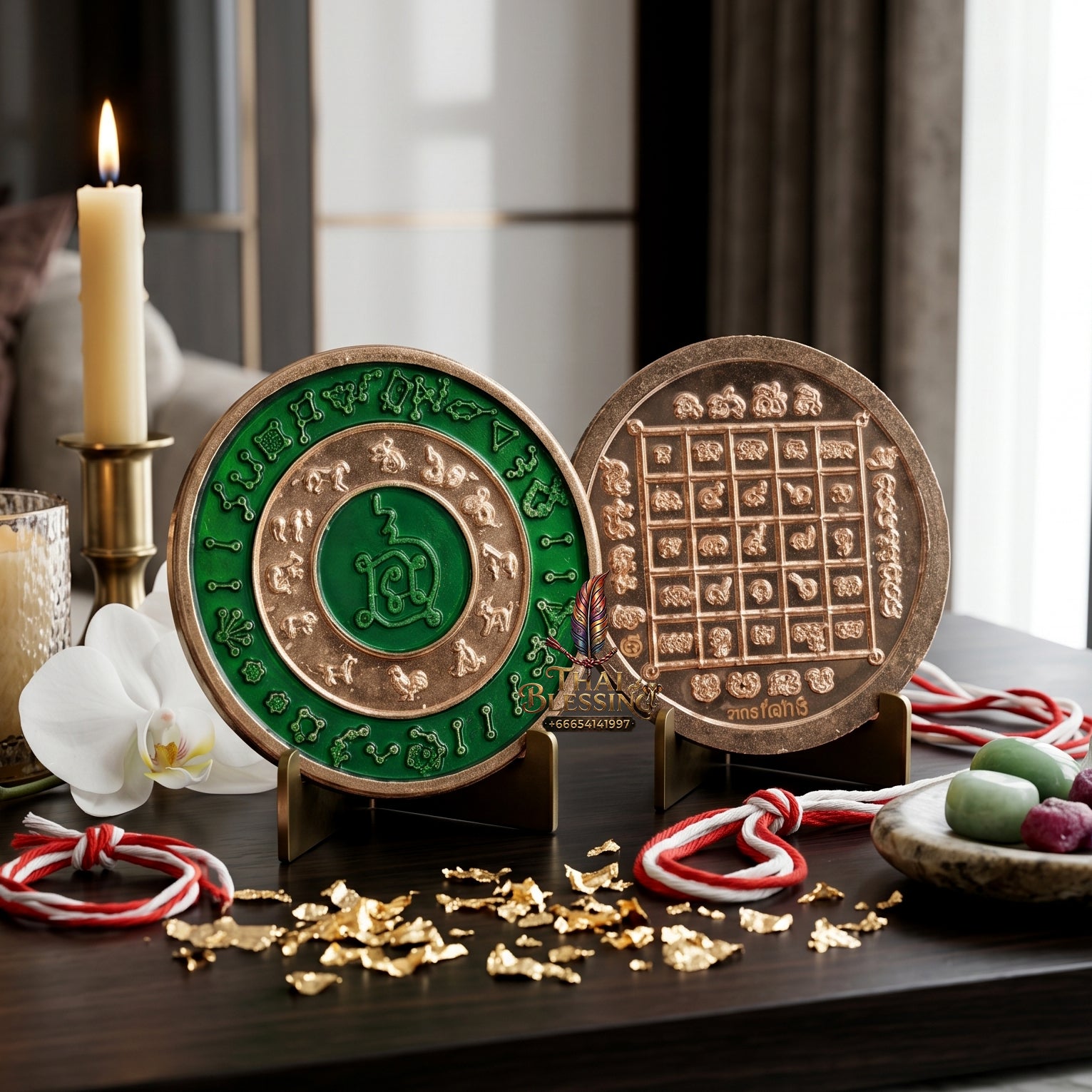✨👑🌌 Sacred Celestial Zodiac Alignment Coin - Luang Phor Wan 2019 Maha Choke Wealth Edition, Premium Alpaca National Tricolor Motif with Red Botanical Infusion, Ultimate Executive Destiny Realignment & Capital Accumulation Matrix 6