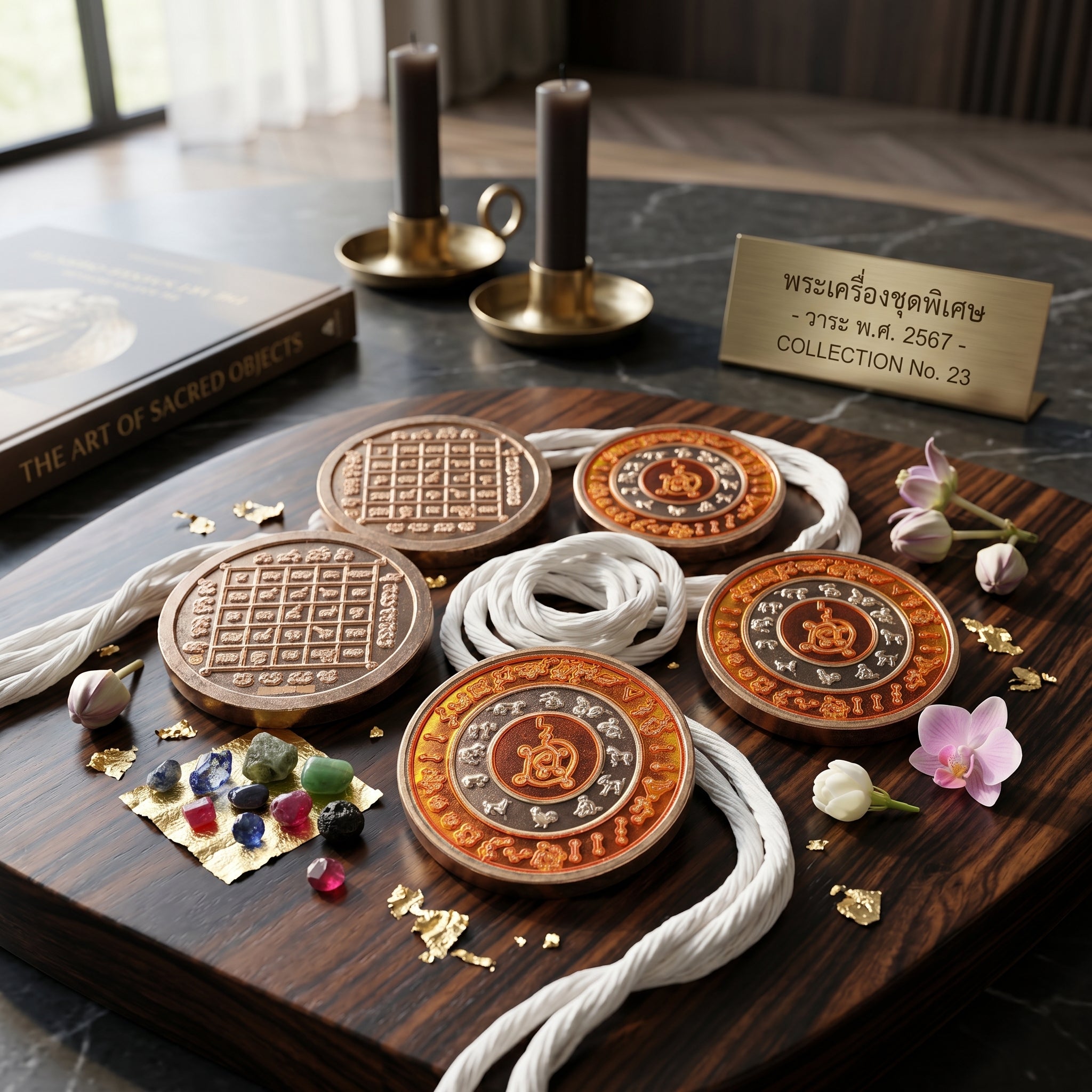 ✨👑🌌 Sacred Celestial Zodiac Alignment Coin - Luang Phor Wan 2019 Maha Choke Wealth Edition, Premium Alpaca National Tricolor Motif with Red Botanical Infusion, Ultimate Executive Destiny Realignment & Capital Accumulation Matrix 5
