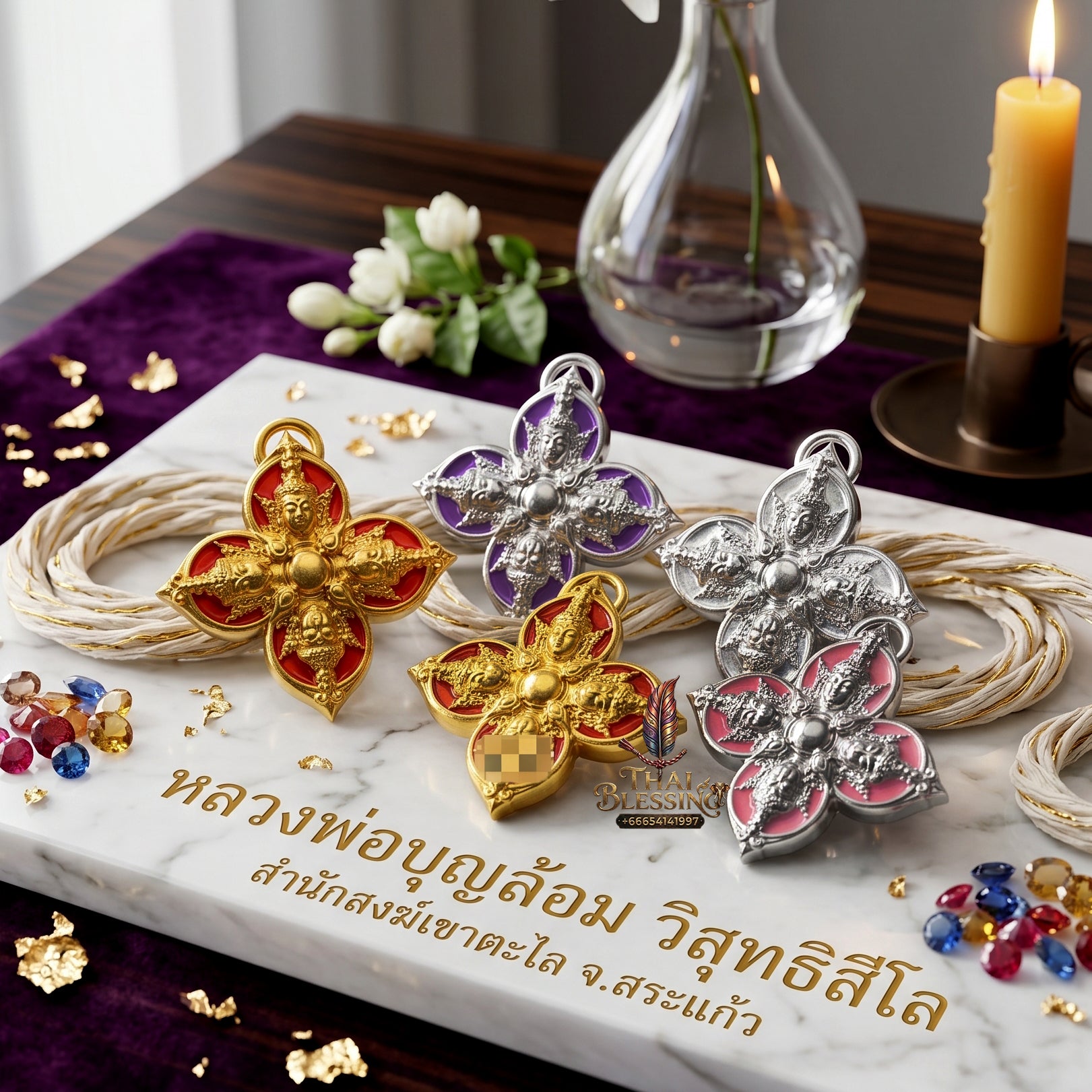 ✨🧘‍♂️👑 Sacred Sovereign Quad-Aspect Reality Architecture - Luang Phor Boonlom Khao Talai 2026 Absolute Fulfillment Edition (2x2 cm), Omni-Directional Manifestation Core & Strategic Stature Catalyst