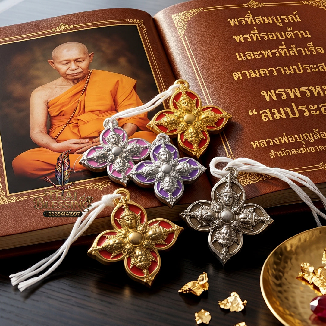 ✨🧘‍♂️👑 Sacred Sovereign Quad-Aspect Reality Architecture - Luang Phor Boonlom Khao Talai 2026 Absolute Fulfillment Edition (2x2 cm), Omni-Directional Manifestation Core & Strategic Stature Catalyst