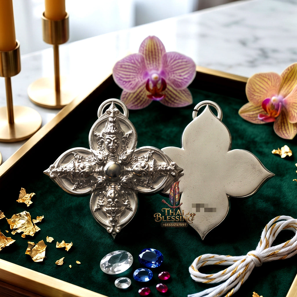 ✨🧘‍♂️👑 Sacred Sovereign Quad-Aspect Reality Architecture - Luang Phor Boonlom Khao Talai 2026 Absolute Fulfillment Edition (2x2 cm), Omni-Directional Manifestation Core & Strategic Stature Catalyst