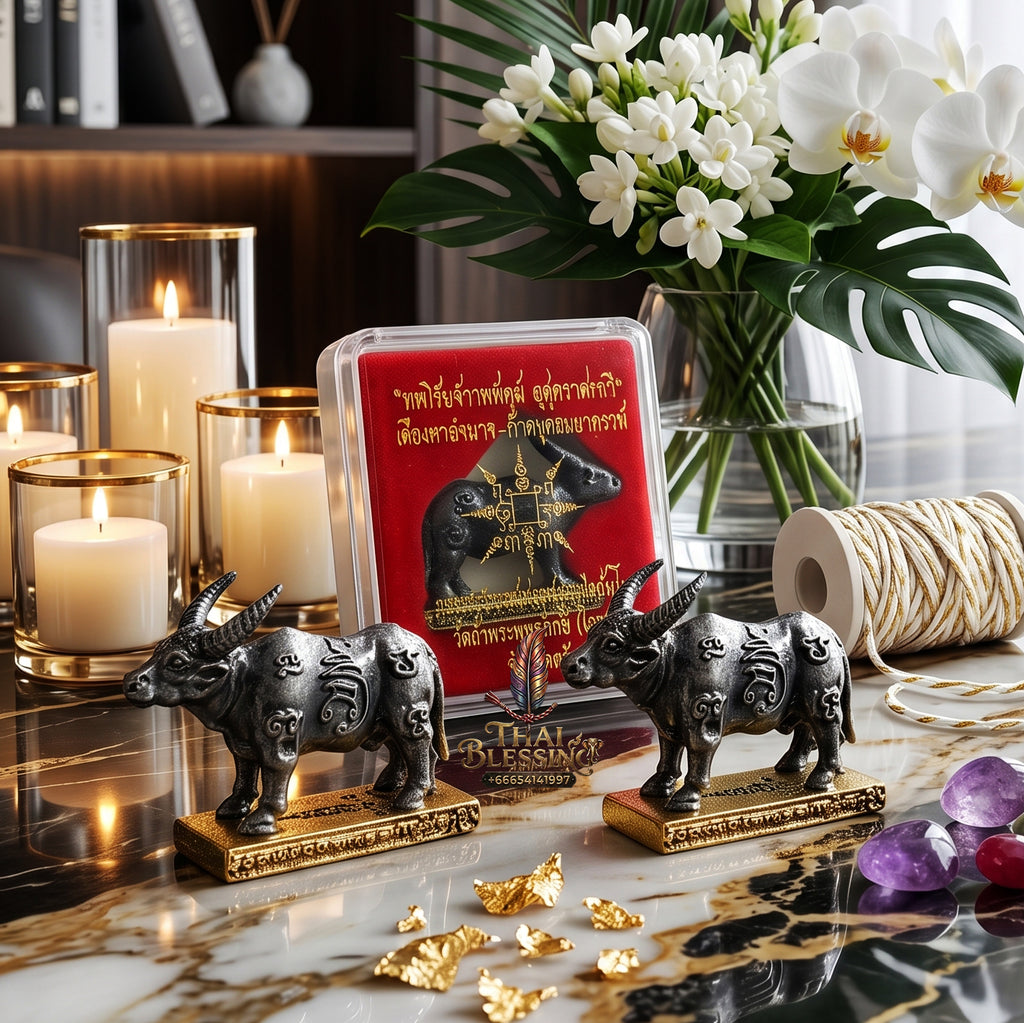 ✨🐂👑 Sacred Sovereign Kinetic Momentum Matrix - Phra Ajarn Prasoot Wat Nai Tao 2024 Absolute Growth Edition (4x3 cm), Heavy-Duty Revenue Driver & Tactical Friction Shield