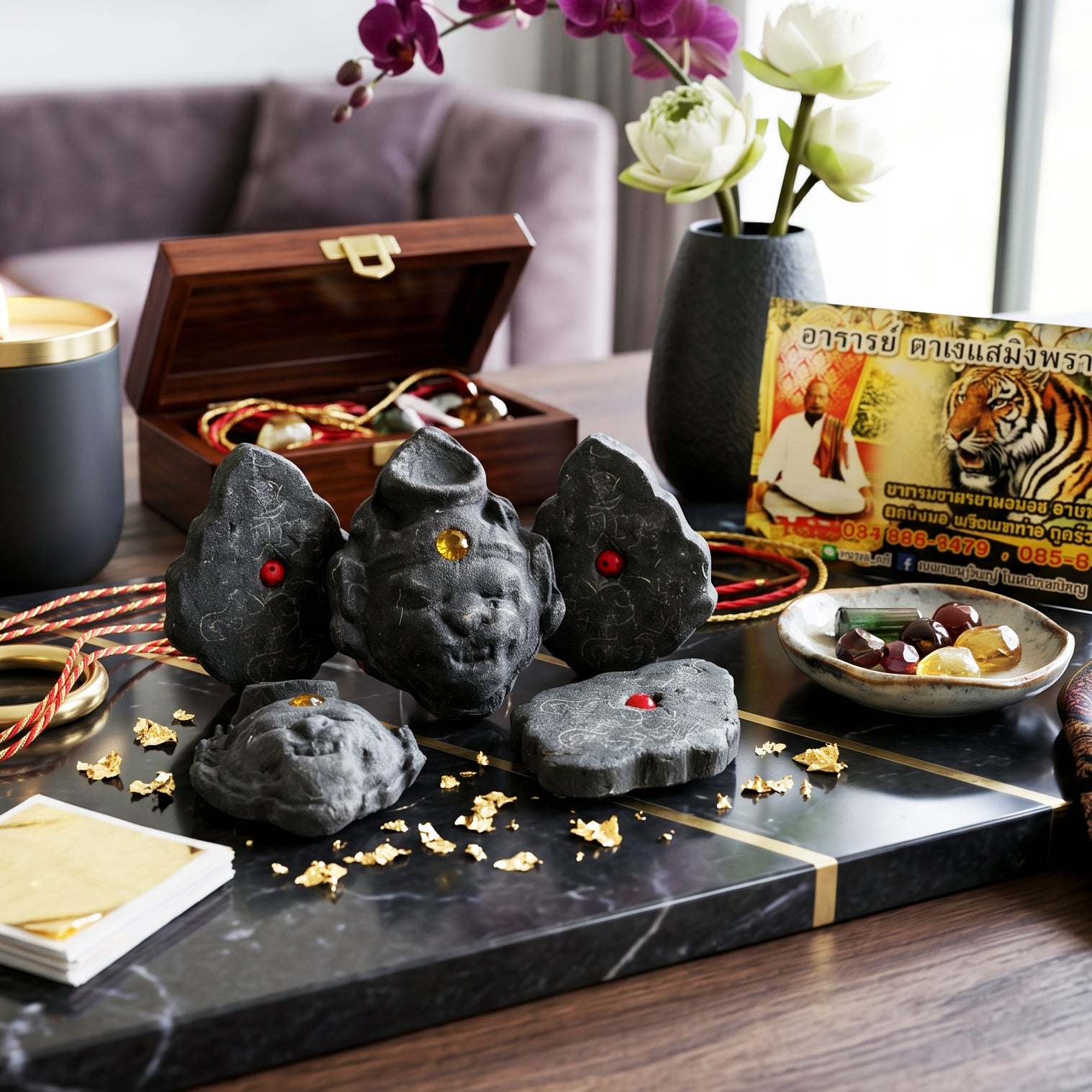 ✨🐅👑 Authentic Thai Amulet Apex Tiger-Ascetic Overlord - High-Density Bio-Mineral Persona Core, Pu Chao Saming Phrai Domination Matrix