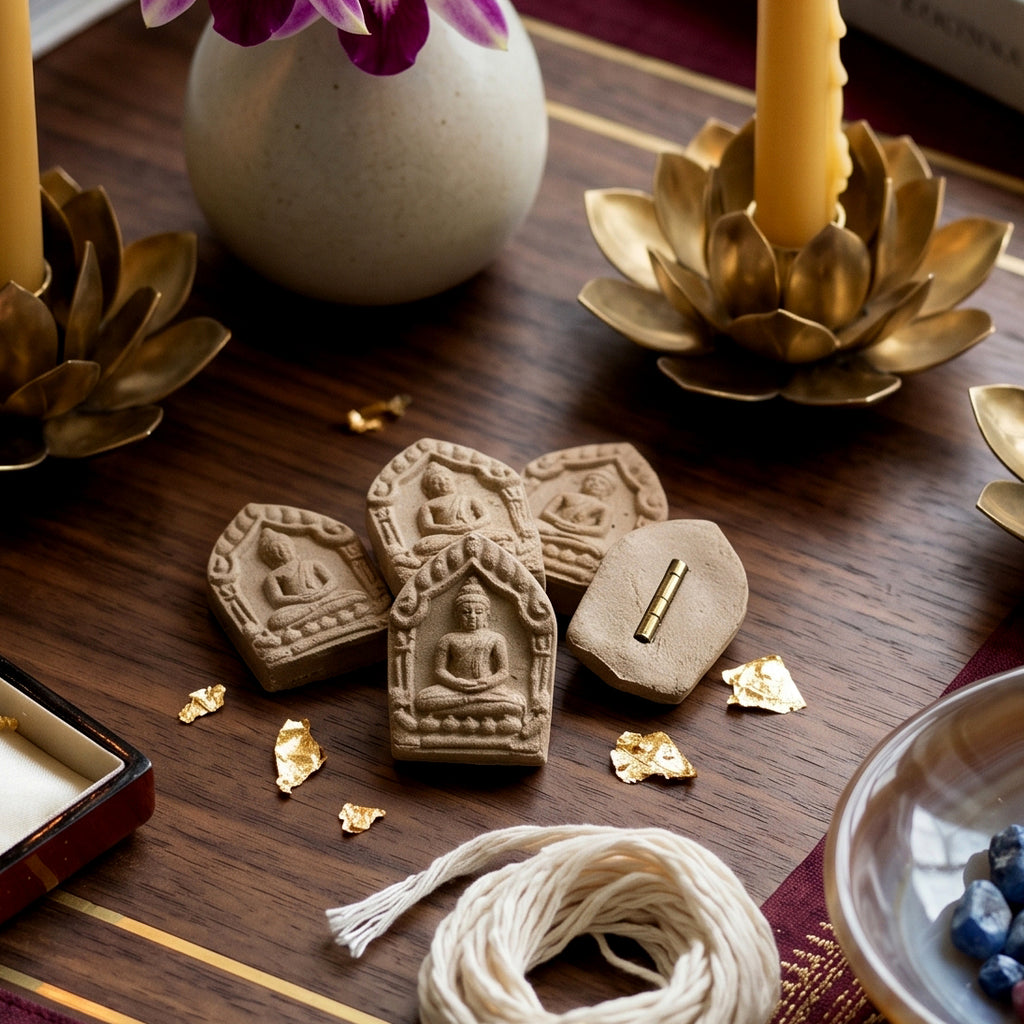 ✨🧘‍♂️🔮 Authentic Thai Amulet Sovereign Gift Node - Khun Phaen Anthropomorphic Matrix with Linear Resonance Scroll, Phra Ajarn O Consecrated Masterpiece