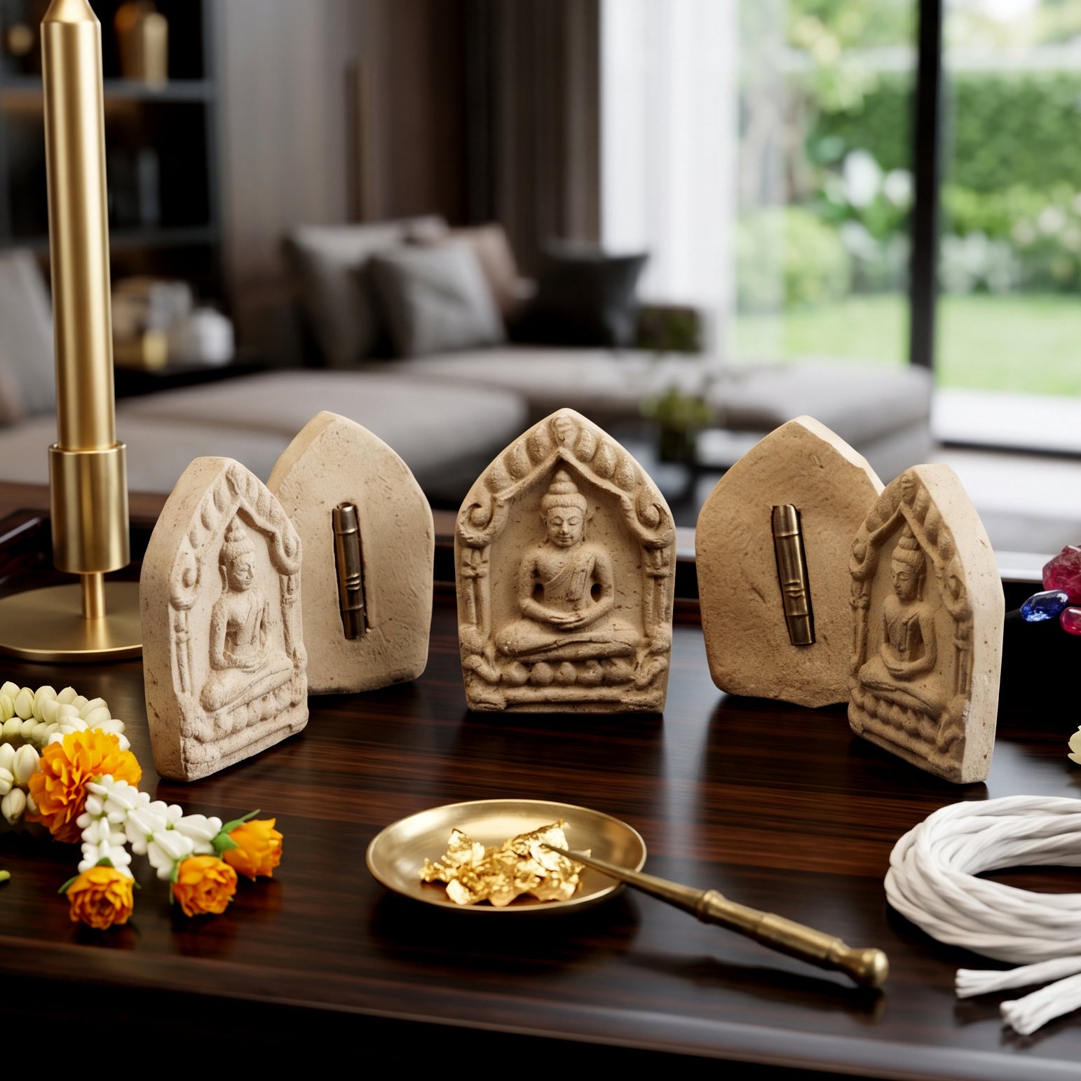 ✨🧘‍♂️🔮 Authentic Thai Amulet Sovereign Gift Node - Khun Phaen Anthropomorphic Matrix with Linear Resonance Scroll, Phra Ajarn O Consecrated Masterpiece