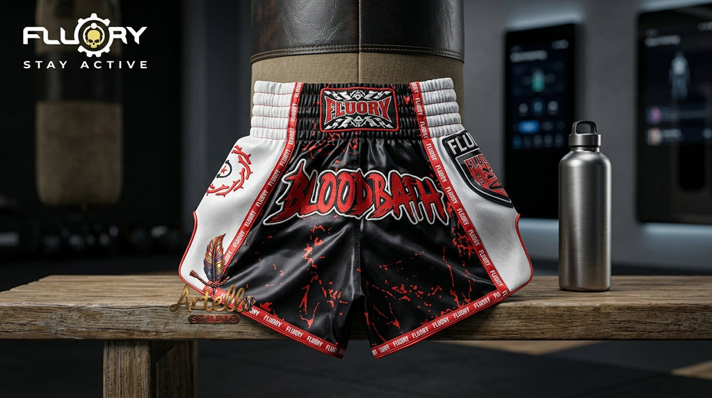 🥊 FLUORY Professional Muay Thai Shorts - High-Performance Polyester Training Trunks for Men, Women & Kids - Quick-Dry Breathable Kickboxing Gear - Advanced Combat Sports Apparel for MMA & Boxing Excellence