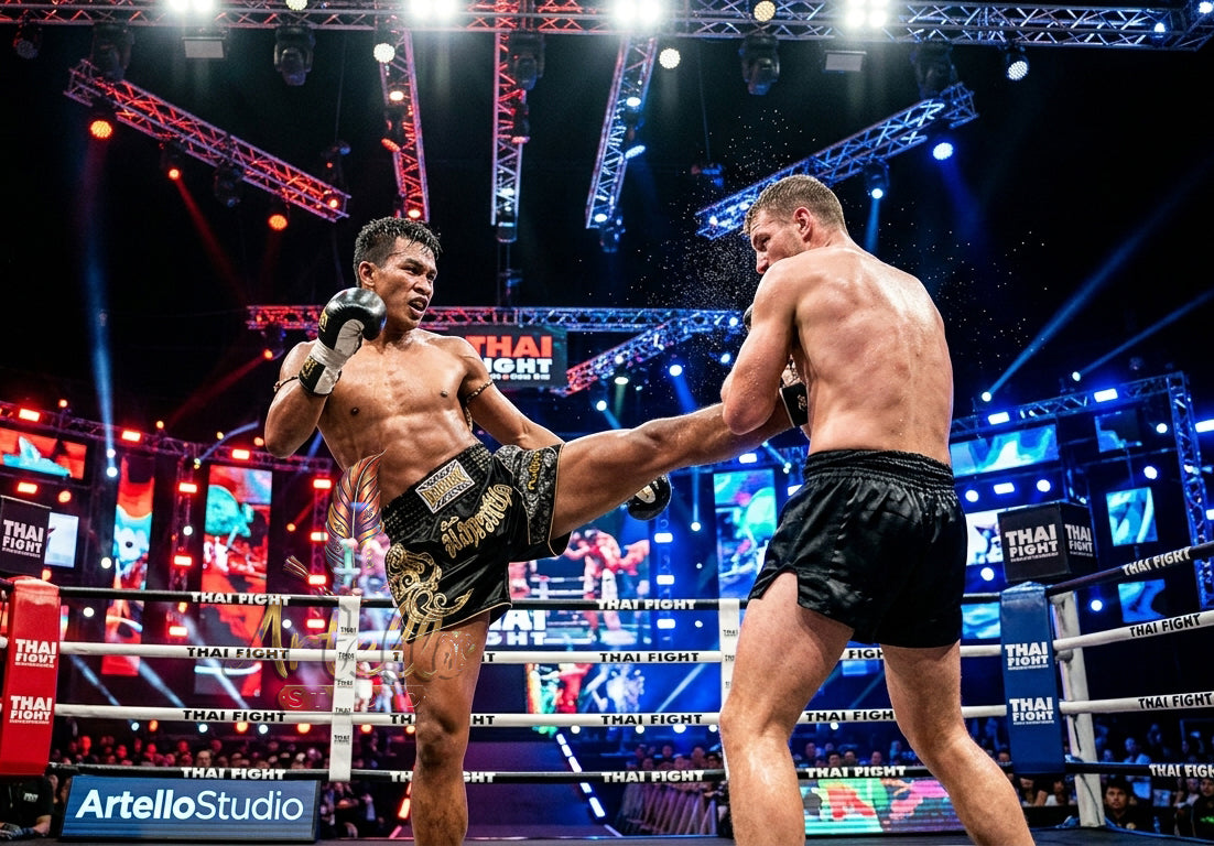 🥊 FLUORY Professional Muay Thai Shorts - High-Performance Polyester Training Trunks for Men, Women & Kids - Quick-Dry Breathable Kickboxing Gear - Advanced Combat Sports Apparel for MMA & Boxing Excellence