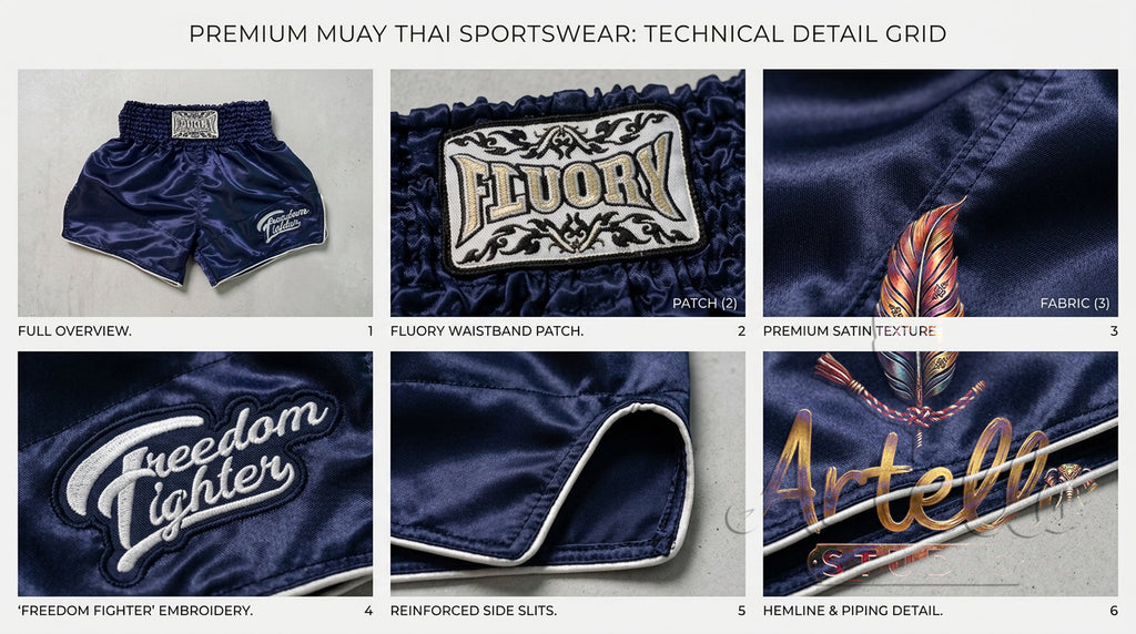 🥊 FLUORY Professional Muay Thai Shorts - High-Performance Polyester Training Trunks for Men, Women & Kids - Quick-Dry Breathable Kickboxing Gear - Advanced Combat Sports Apparel for MMA & Boxing Excellence