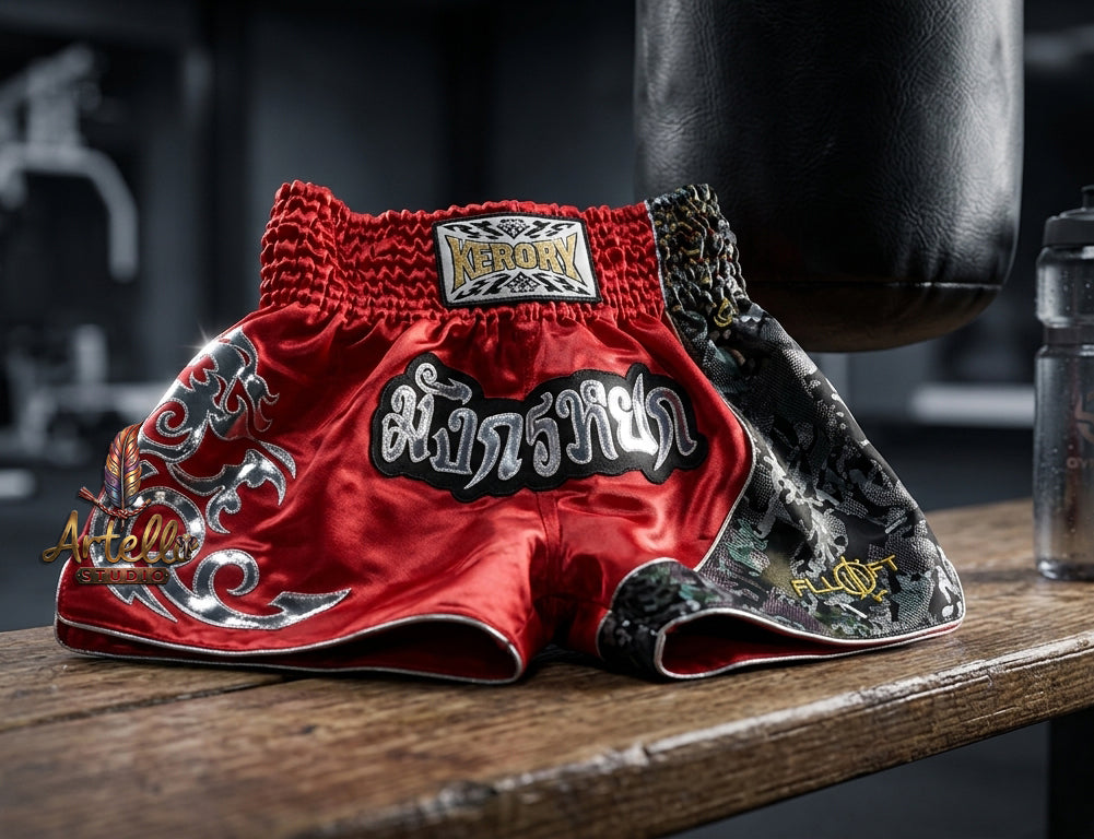 🥊 FLUORY Professional Muay Thai Shorts - High-Performance Polyester Training Trunks for Men, Women & Kids - Quick-Dry Breathable Kickboxing Gear - Advanced Combat Sports Apparel for MMA & Boxing Excellence