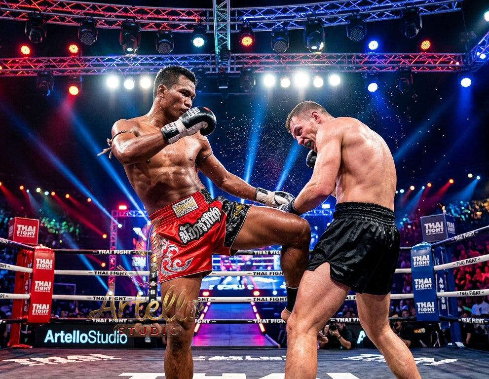 🥊 FLUORY Professional Muay Thai Shorts - High-Performance Polyester Training Trunks for Men, Women & Kids - Quick-Dry Breathable Kickboxing Gear - Advanced Combat Sports Apparel for MMA & Boxing Excellence