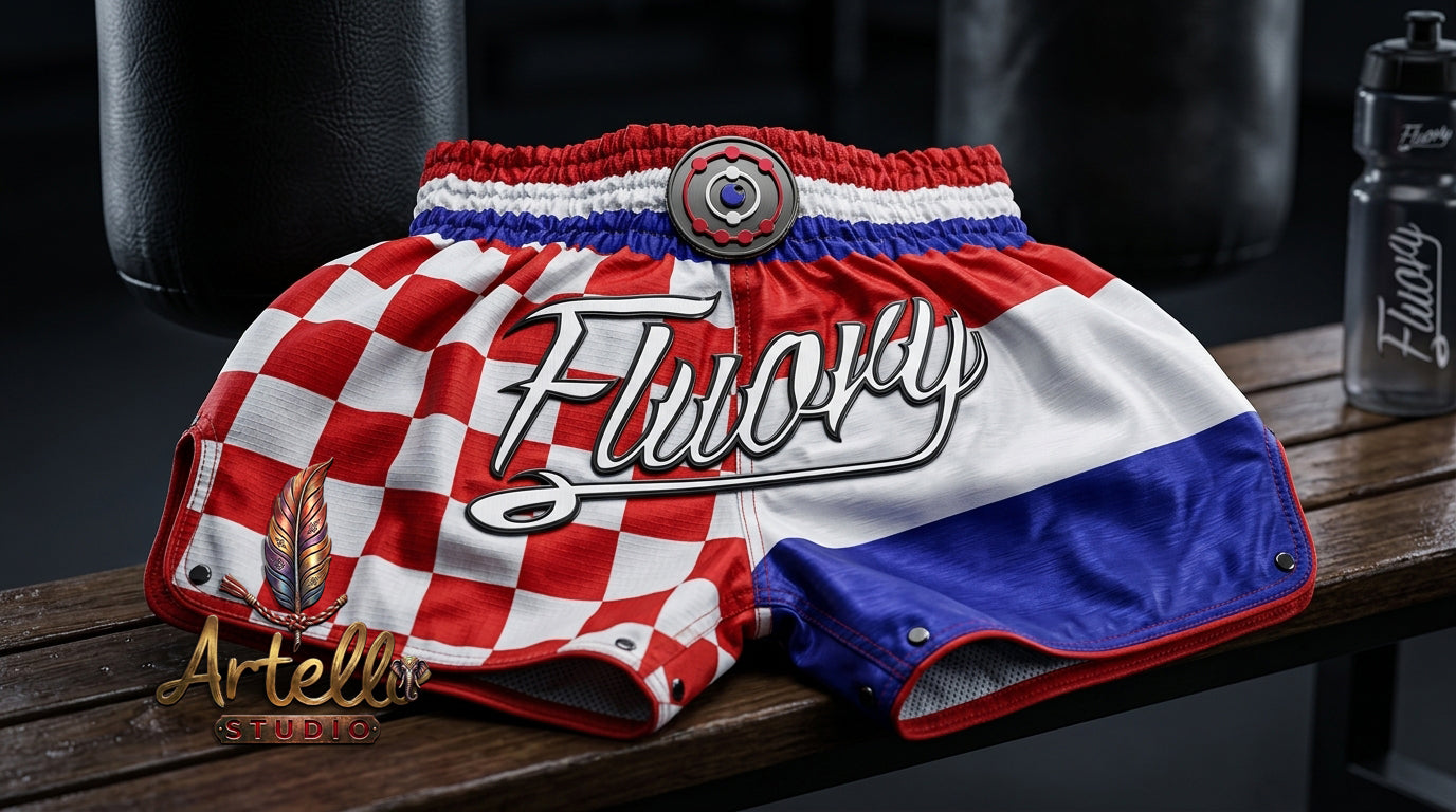 🥊 FLUORY Professional Muay Thai Shorts - High-Performance Polyester Training Trunks for Men, Women & Kids - Quick-Dry Breathable Kickboxing Gear - Advanced Combat Sports Apparel for MMA & Boxing Excellence
