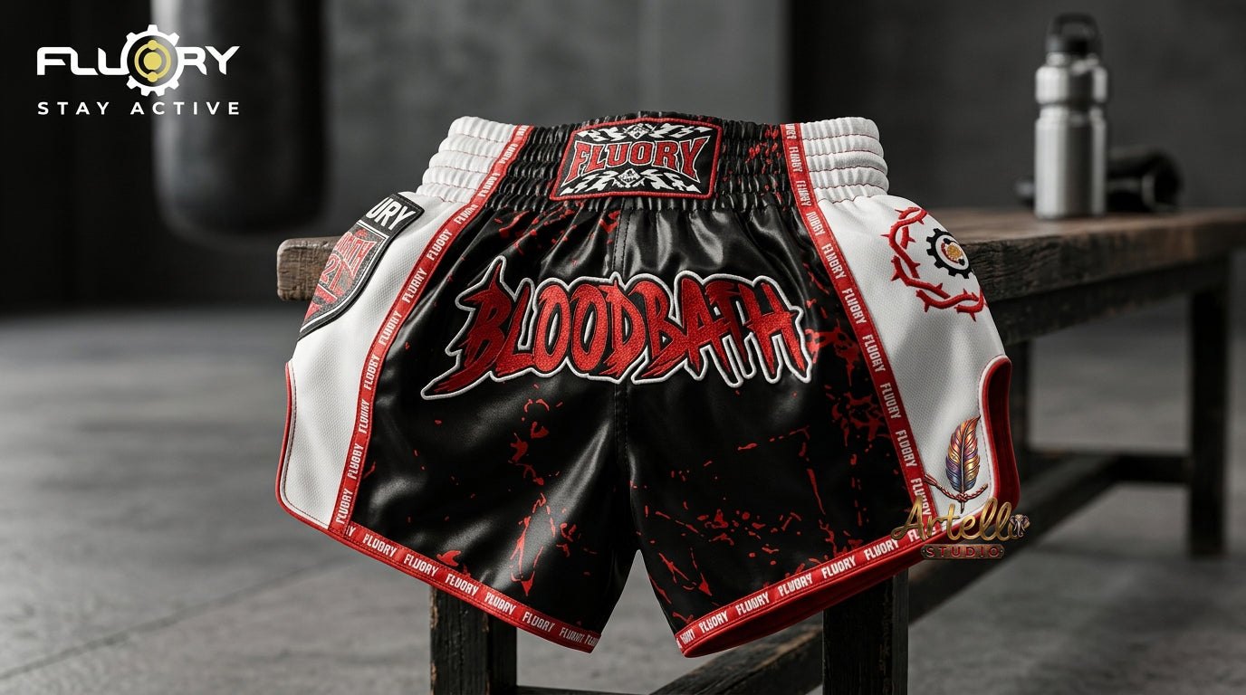 🥊 FLUORY Professional Muay Thai Shorts - High-Performance Polyester Training Trunks for Men, Women & Kids - Quick-Dry Breathable Kickboxing Gear - Advanced Combat Sports Apparel for MMA & Boxing Excellence