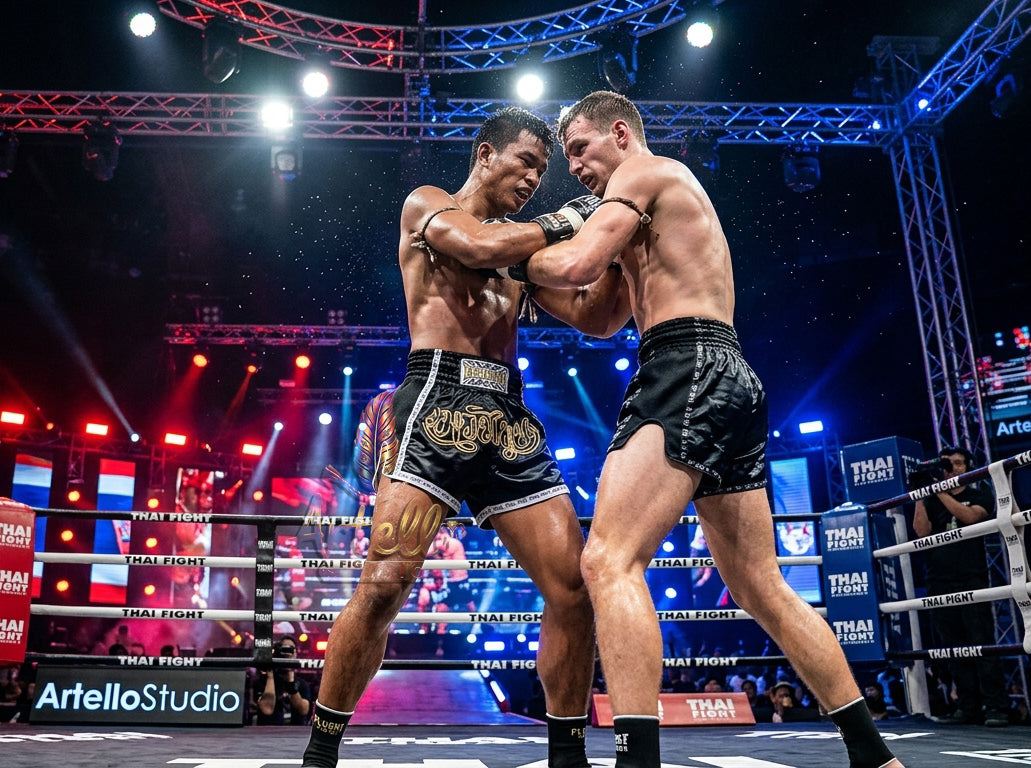 🥊 FLUORY Professional Muay Thai Shorts - High-Performance Polyester Training Trunks for Men, Women & Kids - Quick-Dry Breathable Kickboxing Gear - Advanced Combat Sports Apparel for MMA & Boxing Excellence