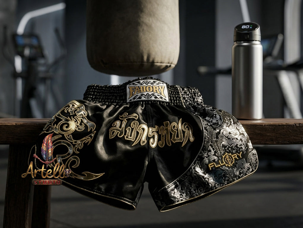 🥊 FLUORY Professional Muay Thai Shorts - High-Performance Polyester Training Trunks for Men, Women & Kids - Quick-Dry Breathable Kickboxing Gear - Advanced Combat Sports Apparel for MMA & Boxing Excellence