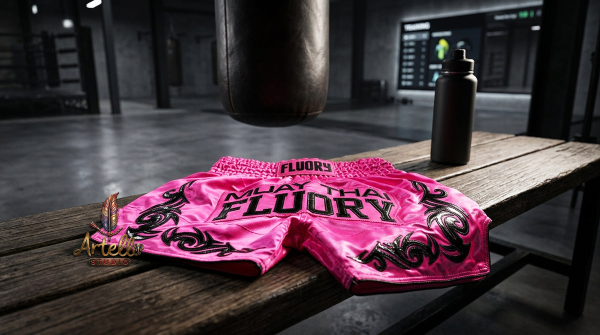 🥊 FLUORY Professional Muay Thai Shorts - High-Performance Polyester Training Trunks for Men, Women & Kids - Quick-Dry Breathable Kickboxing Gear - Advanced Combat Sports Apparel for MMA & Boxing Excellence