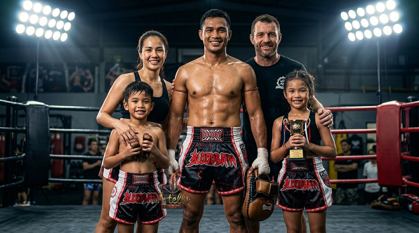 🥊 FLUORY Professional Muay Thai Shorts - High-Performance Polyester Training Trunks for Men, Women & Kids - Quick-Dry Breathable Kickboxing Gear - Advanced Combat Sports Apparel for MMA & Boxing Excellence