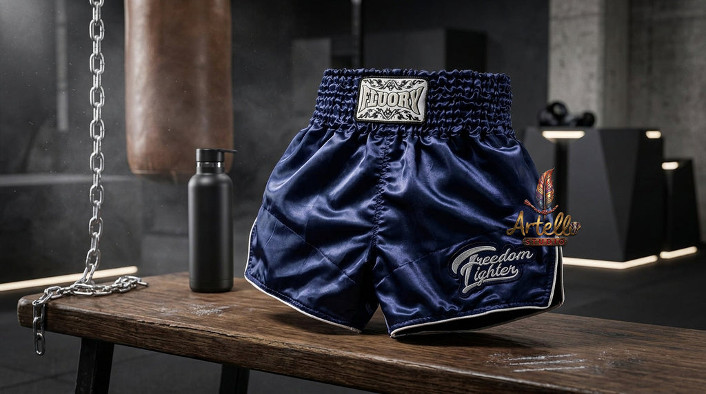 🥊 FLUORY Professional Muay Thai Shorts - High-Performance Polyester Training Trunks for Men, Women & Kids - Quick-Dry Breathable Kickboxing Gear - Advanced Combat Sports Apparel for MMA & Boxing Excellence