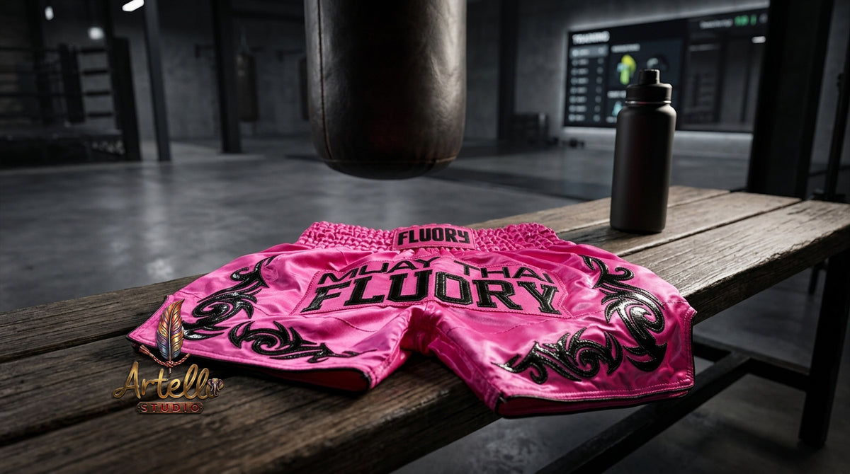 🥊 FLUORY Professional Muay Thai Shorts - High-Performance Polyester Training Trunks for Men, Women & Kids - Quick-Dry Breathable Kickboxing Gear - Advanced Combat Sports Apparel for MMA & Boxing Excellence