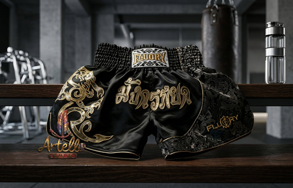 🥊 FLUORY Professional Muay Thai Shorts - High-Performance Polyester Training Trunks for Men, Women & Kids - Quick-Dry Breathable Kickboxing Gear - Advanced Combat Sports Apparel for MMA & Boxing Excellence