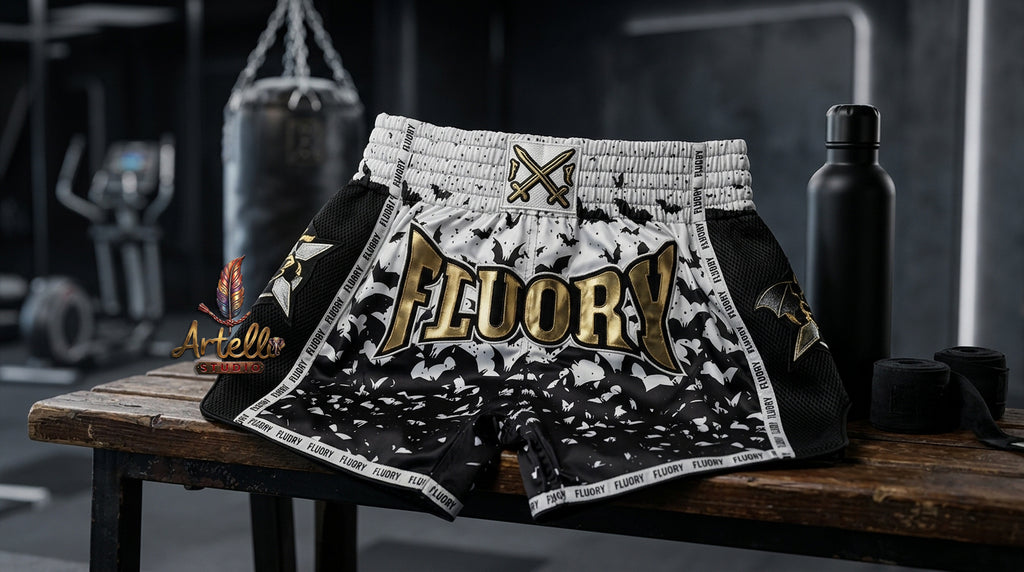 🥊 FLUORY Professional Muay Thai Shorts - High-Performance Polyester Training Trunks for Men, Women & Kids - Quick-Dry Breathable Kickboxing Gear - Advanced Combat Sports Apparel for MMA & Boxing Excellence