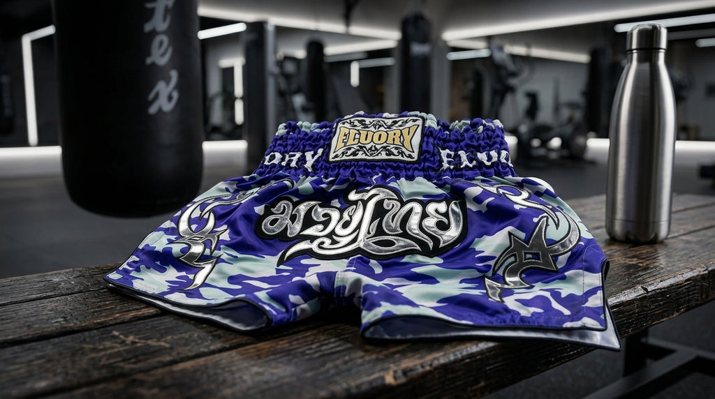 🥊 FLUORY Professional Muay Thai Shorts - High-Performance Polyester Training Trunks for Men, Women & Kids - Quick-Dry Breathable Kickboxing Gear - Advanced Combat Sports Apparel for MMA & Boxing Excellence