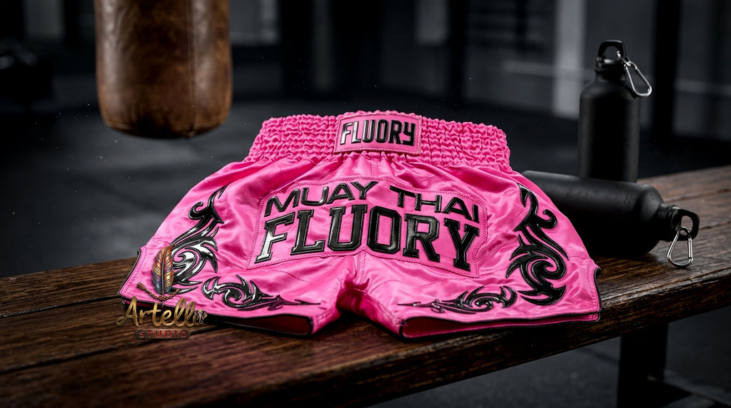 🥊 FLUORY Professional Muay Thai Shorts - High-Performance Polyester Training Trunks for Men, Women & Kids - Quick-Dry Breathable Kickboxing Gear - Advanced Combat Sports Apparel for MMA & Boxing Excellence
