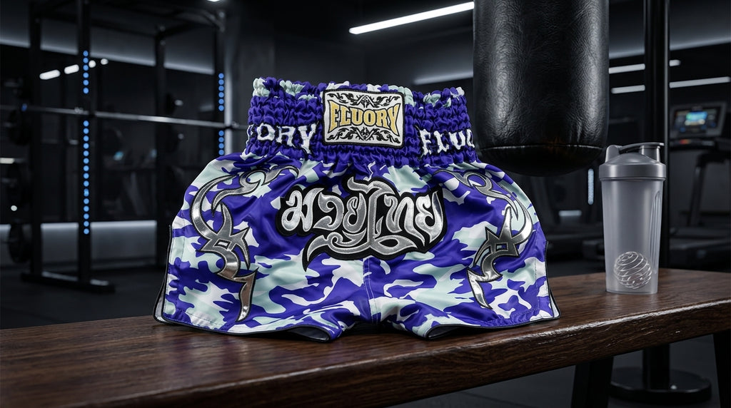 🥊 FLUORY Professional Muay Thai Shorts - High-Performance Polyester Training Trunks for Men, Women & Kids - Quick-Dry Breathable Kickboxing Gear - Advanced Combat Sports Apparel for MMA & Boxing Excellence