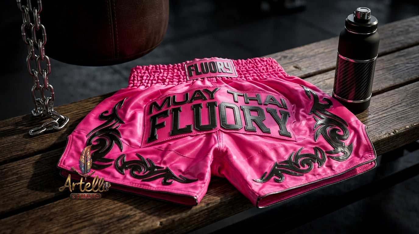 🥊 FLUORY Professional Muay Thai Shorts - High-Performance Polyester Training Trunks for Men, Women & Kids - Quick-Dry Breathable Kickboxing Gear - Advanced Combat Sports Apparel for MMA & Boxing Excellence