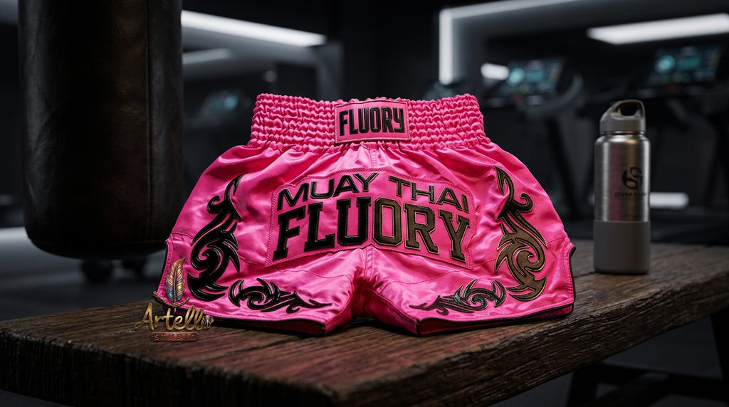 🥊 FLUORY Professional Muay Thai Shorts - High-Performance Polyester Training Trunks for Men, Women & Kids - Quick-Dry Breathable Kickboxing Gear - Advanced Combat Sports Apparel for MMA & Boxing Excellence
