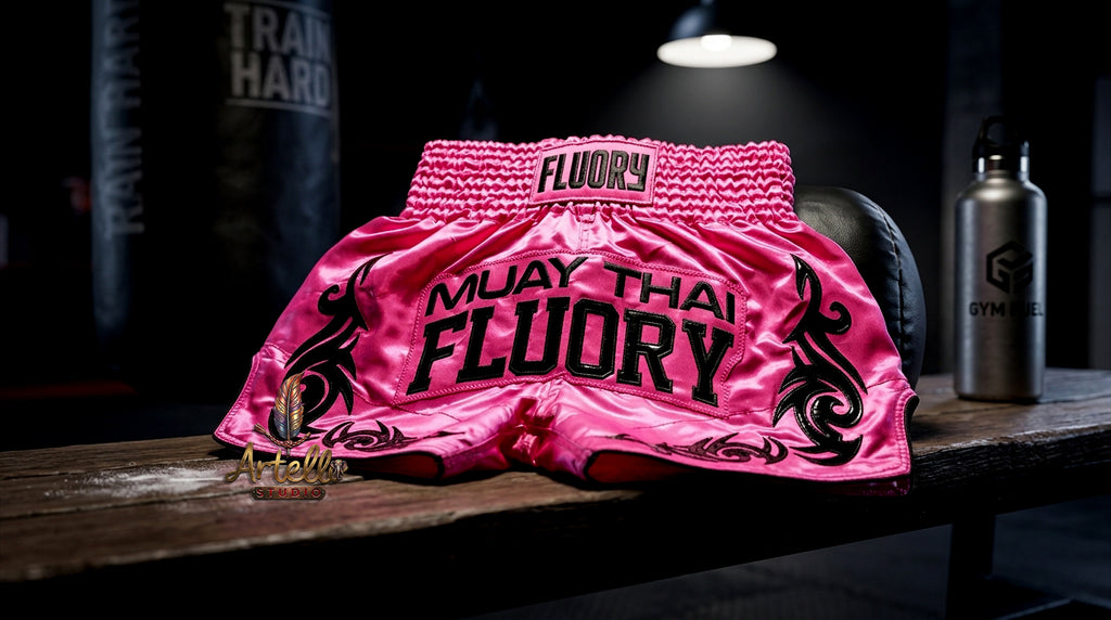 🥊 FLUORY Professional Muay Thai Shorts - High-Performance Polyester Training Trunks for Men, Women & Kids - Quick-Dry Breathable Kickboxing Gear - Advanced Combat Sports Apparel for MMA & Boxing Excellence
