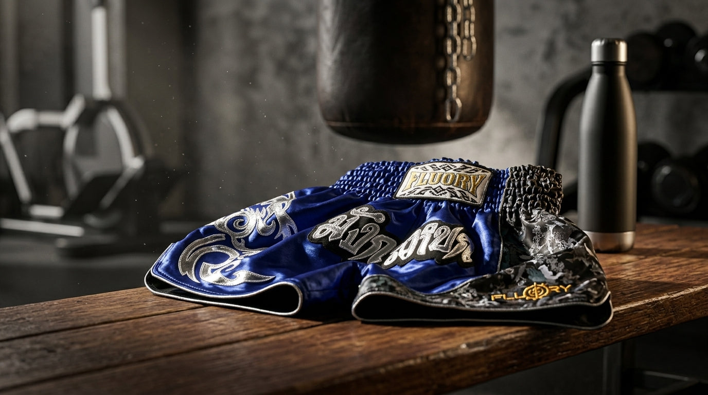 🥊 FLUORY Professional Muay Thai Shorts - High-Performance Polyester Training Trunks for Men, Women & Kids - Quick-Dry Breathable Kickboxing Gear - Advanced Combat Sports Apparel for MMA & Boxing Excellence