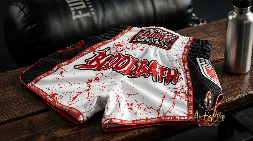 🥊 FLUORY Professional Muay Thai Shorts - High-Performance Polyester Training Trunks for Men, Women & Kids - Quick-Dry Breathable Kickboxing Gear - Advanced Combat Sports Apparel for MMA & Boxing Excellence