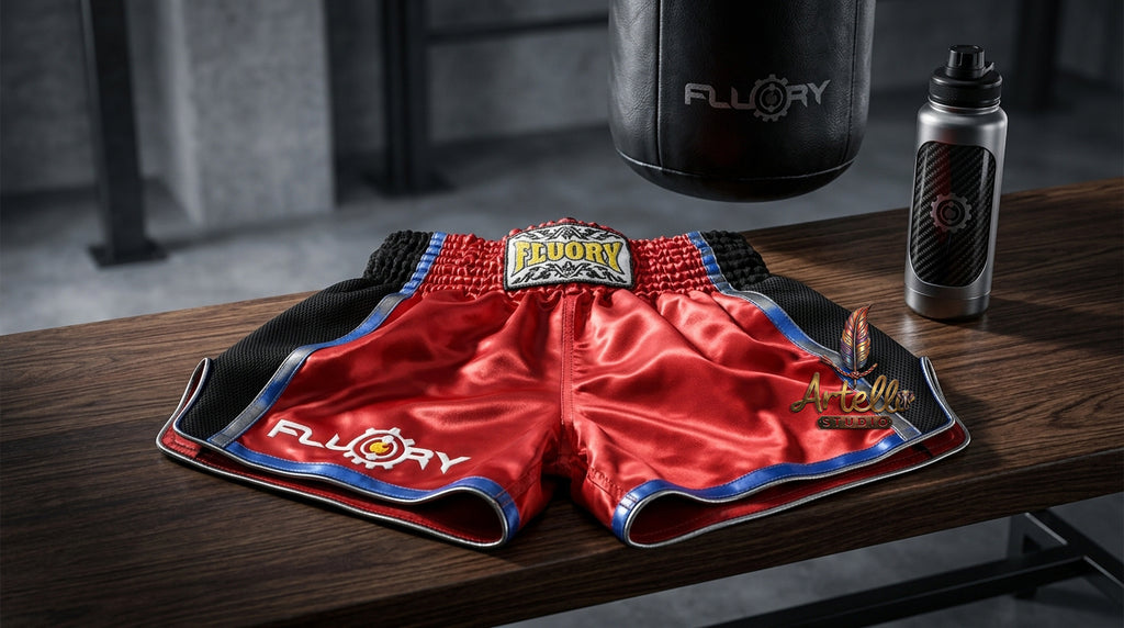 🥊 FLUORY Professional Muay Thai Shorts - High-Performance Polyester Training Trunks for Men, Women & Kids - Quick-Dry Breathable Kickboxing Gear - Advanced Combat Sports Apparel for MMA & Boxing Excellence
