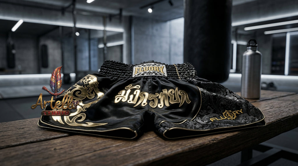 🥊 FLUORY Professional Muay Thai Shorts - High-Performance Polyester Training Trunks for Men, Women & Kids - Quick-Dry Breathable Kickboxing Gear - Advanced Combat Sports Apparel for MMA & Boxing Excellence