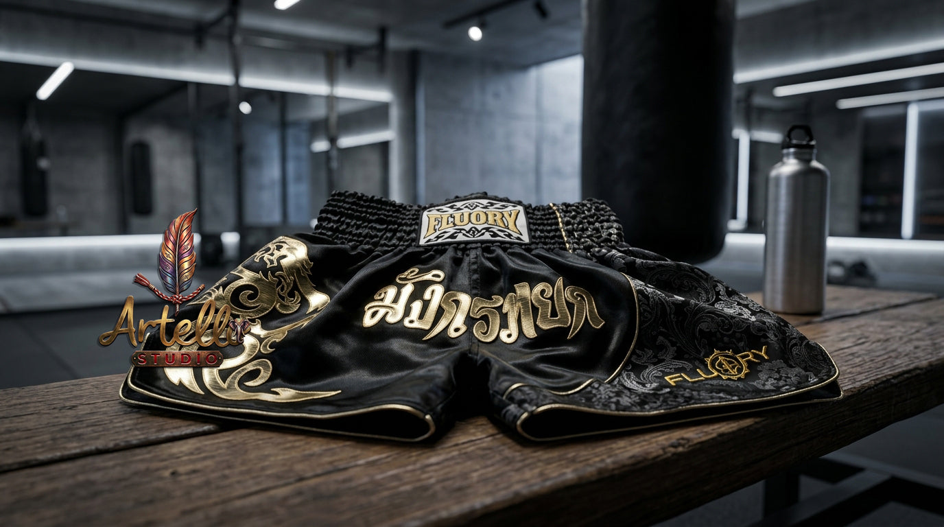 🥊 FLUORY Professional Muay Thai Shorts - High-Performance Polyester Training Trunks for Men, Women & Kids - Quick-Dry Breathable Kickboxing Gear - Advanced Combat Sports Apparel for MMA & Boxing Excellence