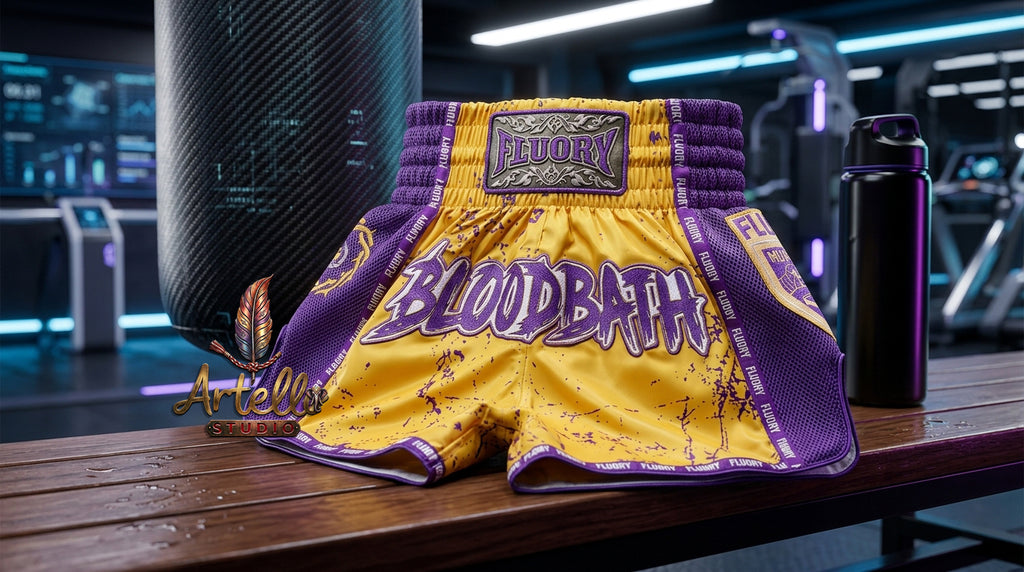 🥊 FLUORY Professional Muay Thai Shorts - High-Performance Polyester Training Trunks for Men, Women & Kids - Quick-Dry Breathable Kickboxing Gear - Advanced Combat Sports Apparel for MMA & Boxing Excellence