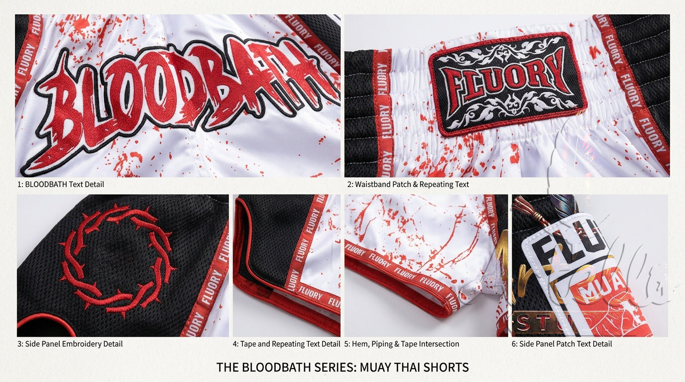 🥊 FLUORY Professional Muay Thai Shorts - High-Performance Polyester Training Trunks for Men, Women & Kids - Quick-Dry Breathable Kickboxing Gear - Advanced Combat Sports Apparel for MMA & Boxing Excellence