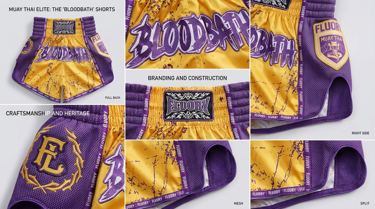 🥊 FLUORY Professional Muay Thai Shorts - High-Performance Polyester Training Trunks for Men, Women & Kids - Quick-Dry Breathable Kickboxing Gear - Advanced Combat Sports Apparel for MMA & Boxing Excellence