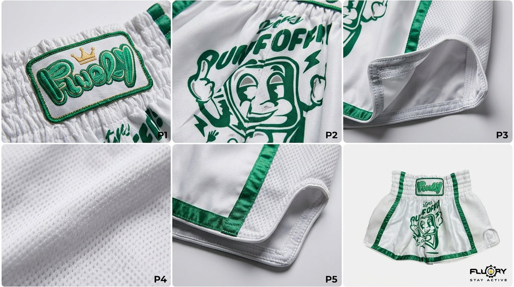 🥊 FLUORY Professional Muay Thai Shorts - High-Performance Polyester Training Trunks for Men, Women & Kids - Quick-Dry Breathable Kickboxing Gear - Advanced Combat Sports Apparel for MMA & Boxing Excellence