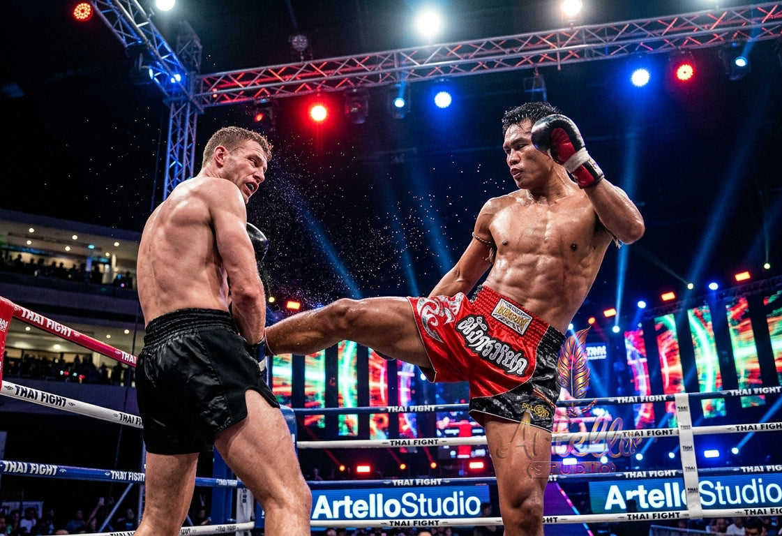 🥊 FLUORY Professional Muay Thai Shorts - High-Performance Polyester Training Trunks for Men, Women & Kids - Quick-Dry Breathable Kickboxing Gear - Advanced Combat Sports Apparel for MMA & Boxing Excellence
