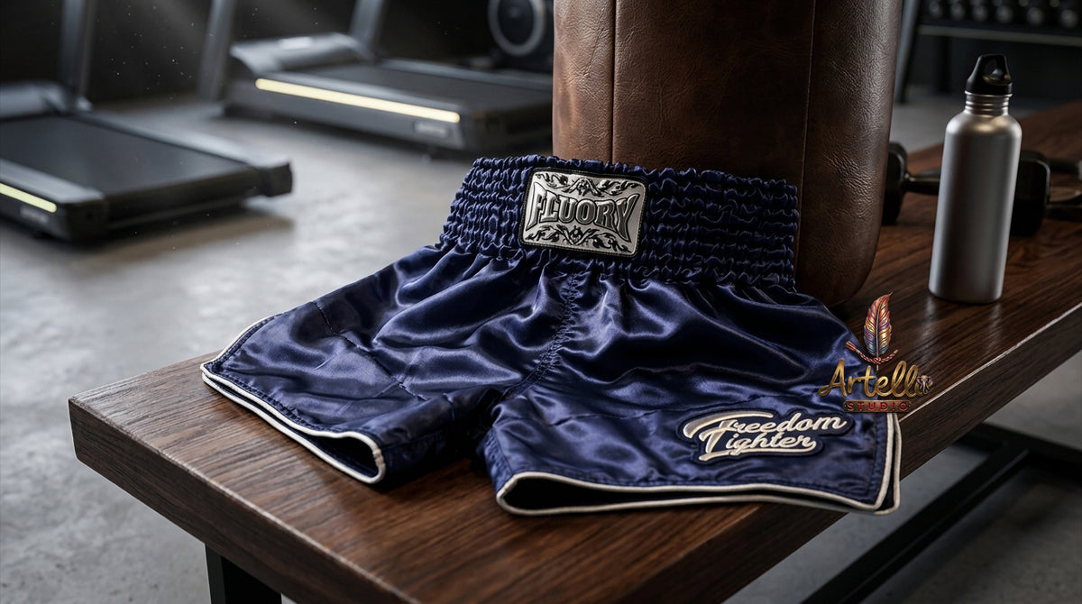 🥊 FLUORY Professional Muay Thai Shorts - High-Performance Polyester Training Trunks for Men, Women & Kids - Quick-Dry Breathable Kickboxing Gear - Advanced Combat Sports Apparel for MMA & Boxing Excellence
